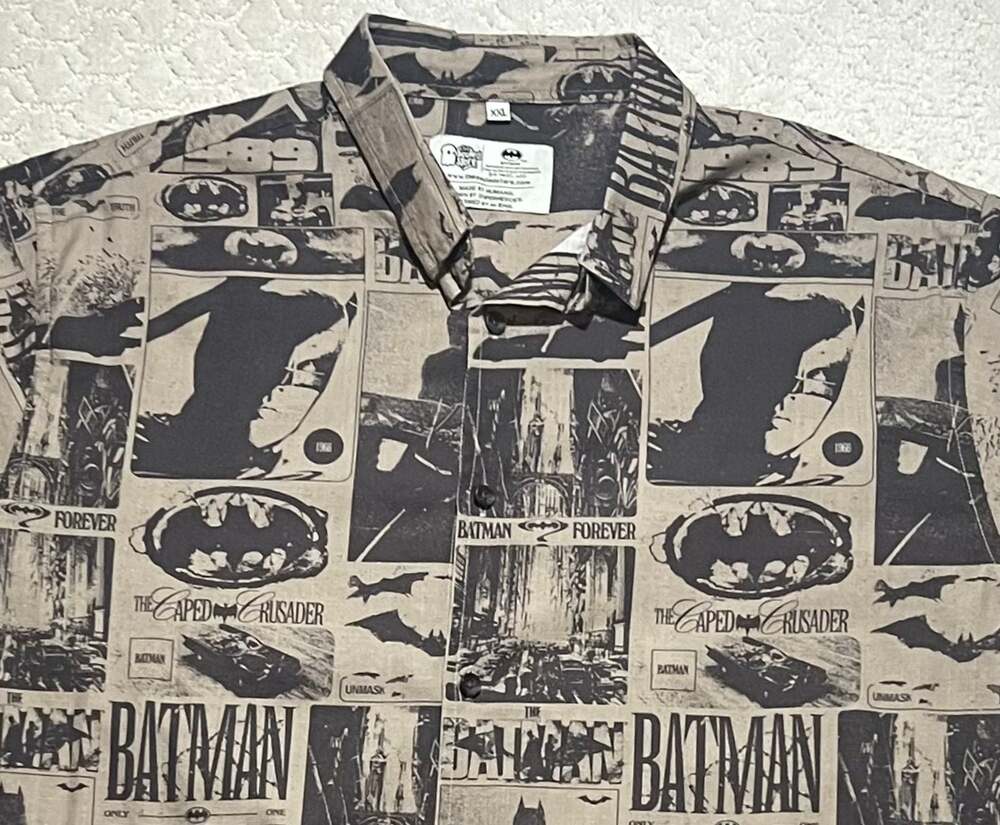 The Souled Store Batman All-Over Print Short Sleeve Button Down Shirt XXL